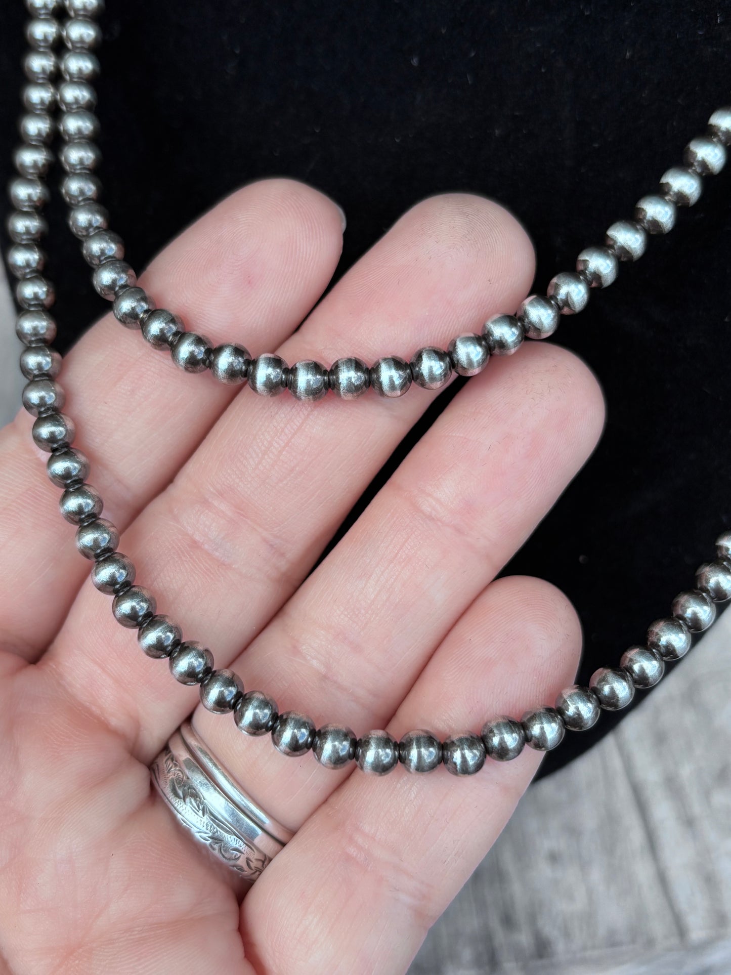 Sterling bead necklace