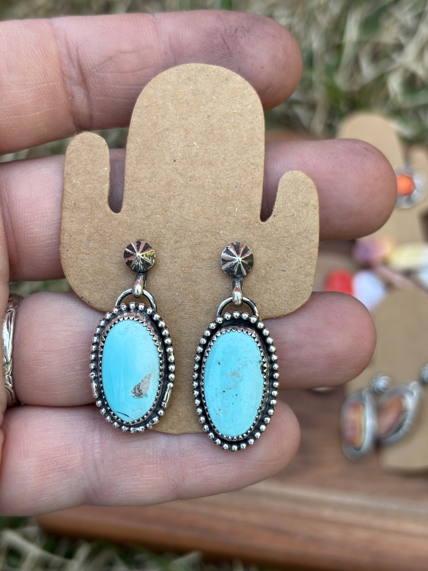 White Horse Studded Dangles