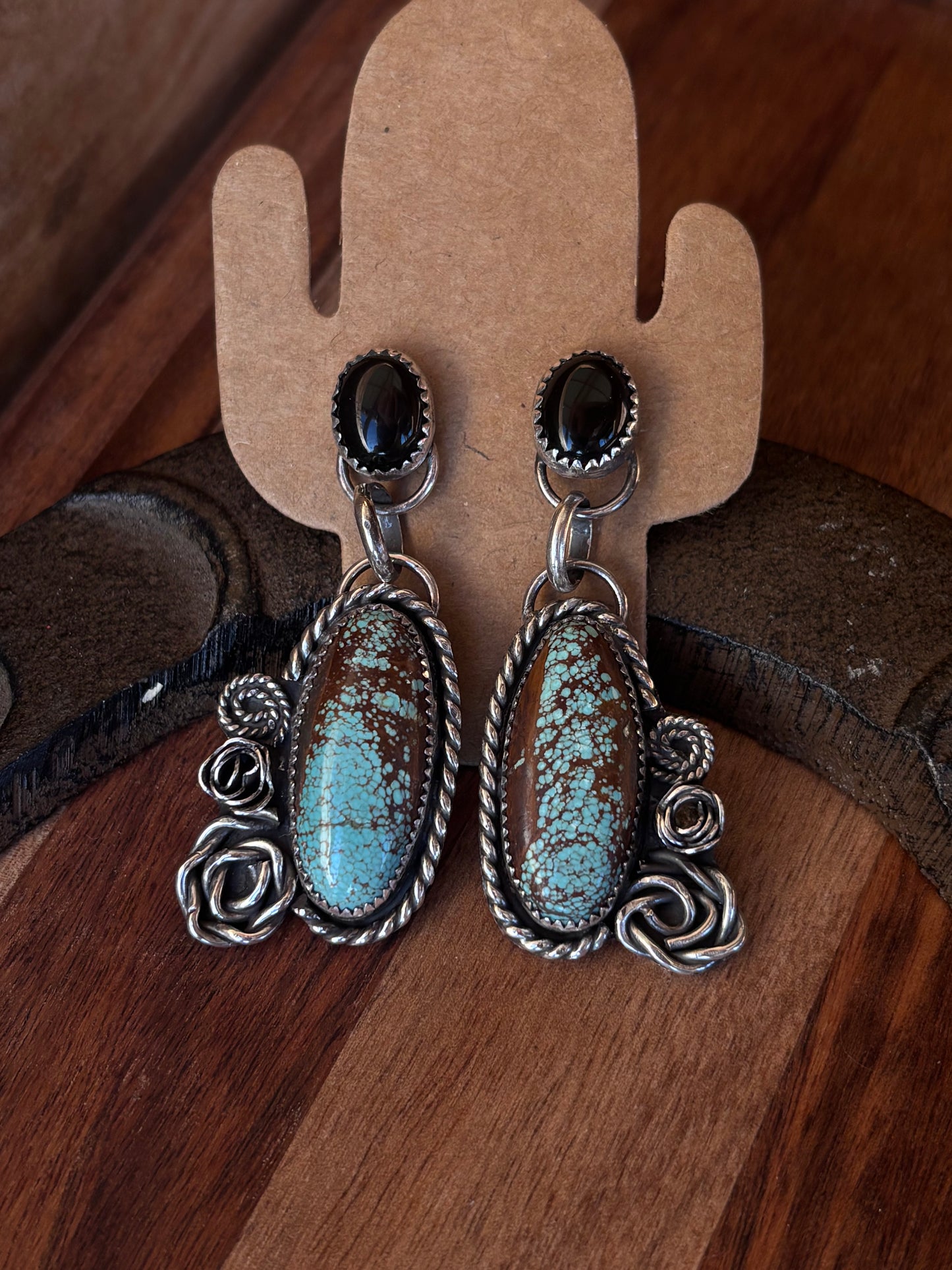 Custom number 8 earrings
