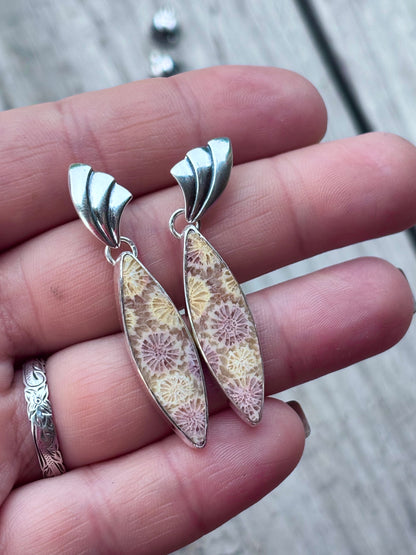 The Pink Coral Dangles
