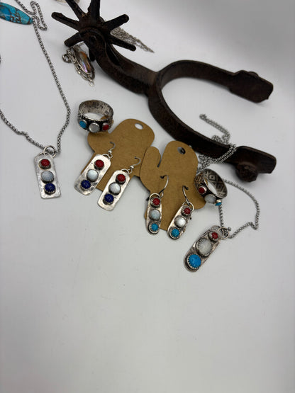 RWB earrings