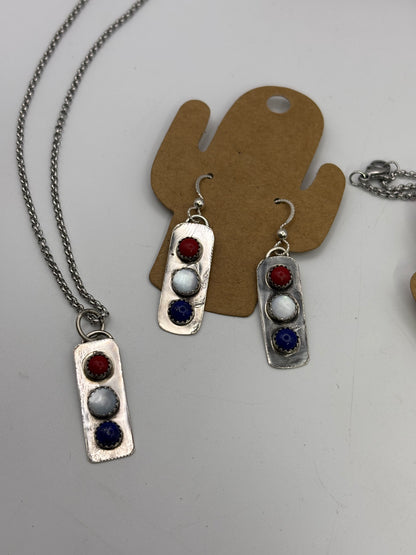RWB earrings